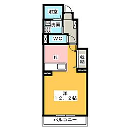 トリアングル・ビレッジ 1Kの間取図画像