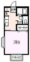 ピュアハウス・1 1Kの間取図画像