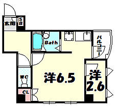 プリオーレ神戸2  ｜ 兵庫県神戸市中央区相生町4丁目（賃貸マンション1DK・6階・26.02㎡） その2