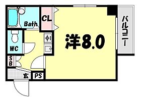 18kasugano  ｜ 兵庫県神戸市中央区八雲通5丁目4-13（賃貸マンション1K・4階・19.35㎡） その2