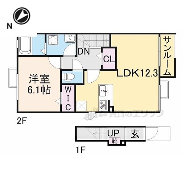 ＭＫ・テララ 201｜滋賀県長浜市神照町字城ノ北(賃貸アパート1LDK・2階・50.52㎡)の写真 その2