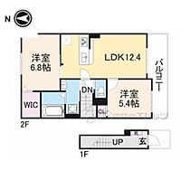 滋賀県高島市安曇川町西万木（賃貸アパート2LDK・2階・58.94㎡） その2