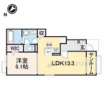 サンジェルマン 101 ｜ 滋賀県東近江市沖野４丁目（賃貸アパート1LDK・2階・50.01㎡） その2