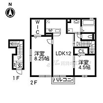 滋賀県大津市穴太3丁目（賃貸アパート2LDK・2階・62.80㎡） その2