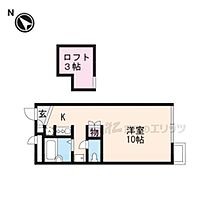 滋賀県草津市追分3丁目（賃貸アパート1K・2階・20.42㎡） その1