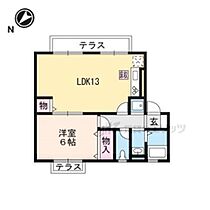 滋賀県草津市追分三丁目（賃貸アパート1LDK・2階・45.03㎡） その1