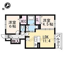 コンフォルタＡ棟 101 ｜ 滋賀県近江八幡市加茂町（賃貸アパート2LDK・1階・53.75㎡） その2