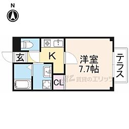 JR北陸本線 長浜駅 徒歩33分の賃貸アパート 1階1Kの間取り