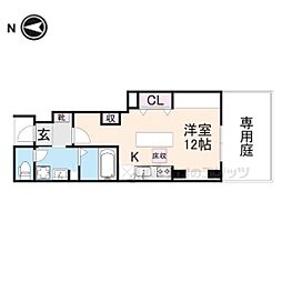 WOODSTOCK NEST 1階ワンルームの間取り