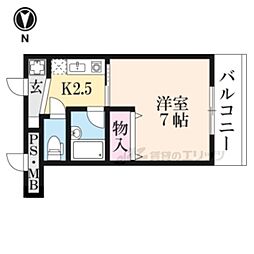 JR東海道・山陽本線 南彦根駅 徒歩9分の賃貸マンション 1階1Kの間取り