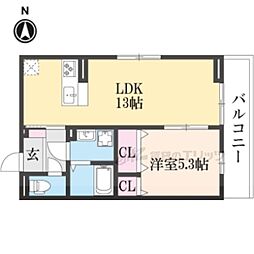 ボヌールメゾンＫａｓｕｇａ 3階1LDKの間取り