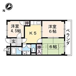 TwinAvenueA棟 3DKの間取図画像