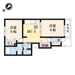 ルトンセラン 2DKの間取図画像