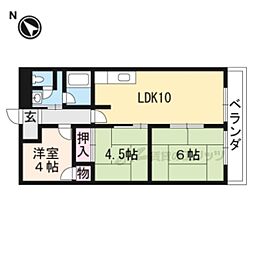 シャレー富士美台 3LDKの間取図画像