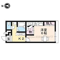 レオパレスサンライズ 1Kの間取図画像