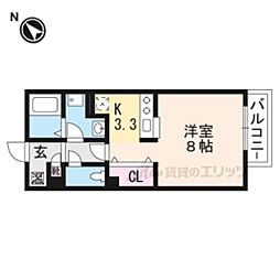ハイツエイト4 ワンルームの間取図画像