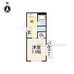 レークパレスNaSu2 1Kの間取図画像