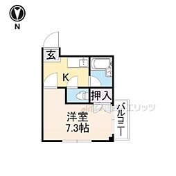 佃コーポ2 1Kの間取図画像