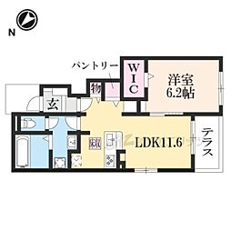 セレッソ4 1LDKの間取図画像