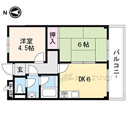 ラ・プルミエール 2DKの間取図画像