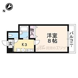 グッドライフ南草津 1Kの間取図画像