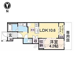 コンフォート三雲 1LDKの間取図画像