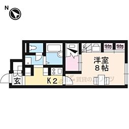レオパレス彦根 1Kの間取図画像