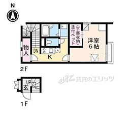 レオネクストエスペランサ 1Kの間取図画像