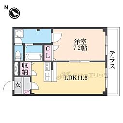 アバンギャルド 1LDKの間取図画像