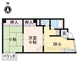 ミノベマンション 2DKの間取図画像