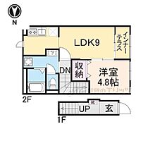 滋賀県米原市下多良1丁目（賃貸アパート1LDK・2階・41.98㎡） その2