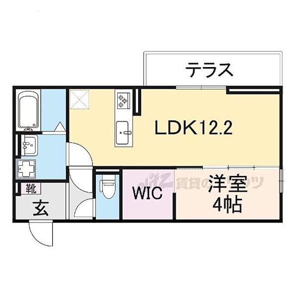 滋賀県大津市大江1丁目(賃貸アパート1LDK・2階・41.86㎡)の写真 その2