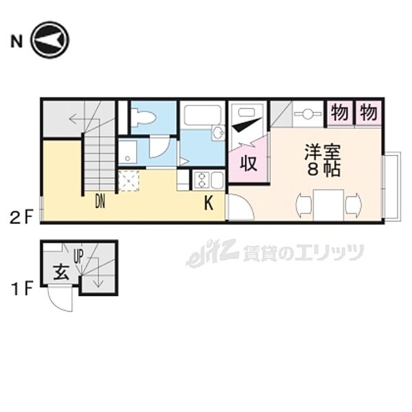 レオパレススタジオＭ日野 207｜滋賀県蒲生郡日野町松尾(賃貸アパート1K・2階・28.02㎡)の写真 その2