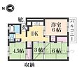 石原住宅C棟4階5.5万円