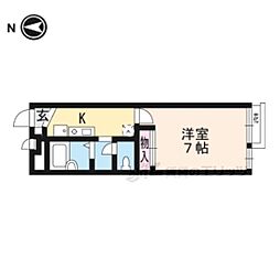 モンテローザ 1Kの間取図画像