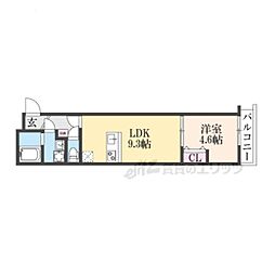 仮)killifish京田辺 1LDKの間取図画像