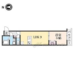 仮)killifish京田辺 1LDKの間取図画像