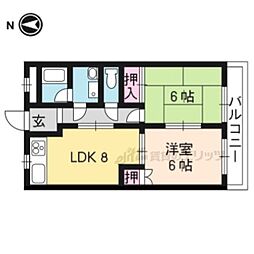 イーストファーム 2LDKの間取図画像
