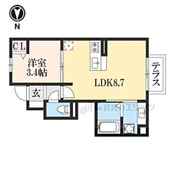 グランシャリオ正道 1LDKの間取図画像