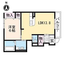 グローリアハイム 1LDKの間取図画像
