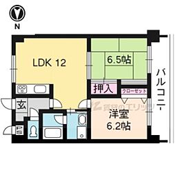 グランディ72 2LDKの間取図画像