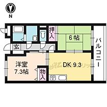 ラポート安井 104 ｜ 京都府宇治市五ヶ庄戸ノ内（賃貸マンション2LDK・1階・53.07㎡） その2