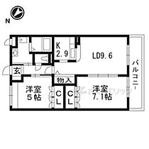 京都府木津川市梅美台4丁目（賃貸マンション2LDK・1階・57.33㎡） その2