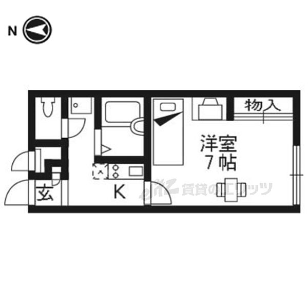 レオパレスやわらぎ 202｜京都府京田辺市田辺中央２丁目(賃貸アパート1K・2階・21.81㎡)の写真 その2