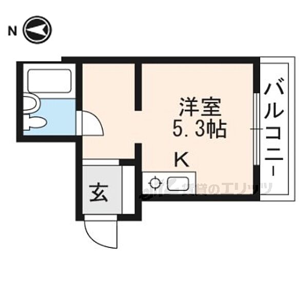 朝日プラザ深草613 ｜京都府京都市伏見区深草飯食町(賃貸マンション1R・6階・15.76㎡)の写真 その2