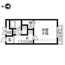 ウィン京田辺II 108 ｜ 京都府京田辺市田辺道場（賃貸マンション1K・1階・25.90㎡） その2