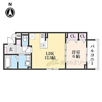 京都府京都市南区吉祥院砂ノ町（賃貸アパート1LDK・2階・45.20㎡） その2