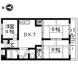 ラ・フォーレKEGO136 3DKの間取図画像