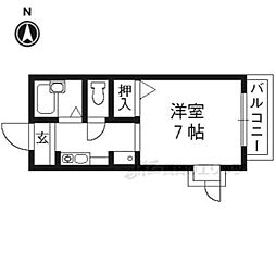 ハイツＫＯＵＮＡＮ 1階1Kの間取り