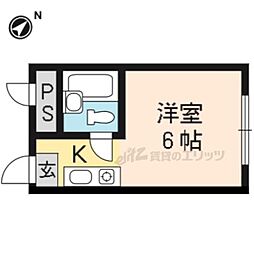 プチハイツ小倉 1Kの間取図画像